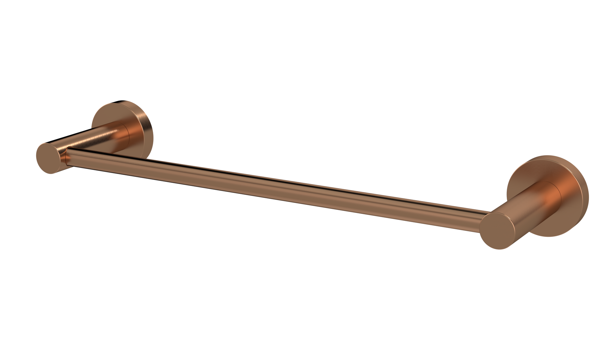 Round Single Towel Rail 300mm, Lustre Bronze