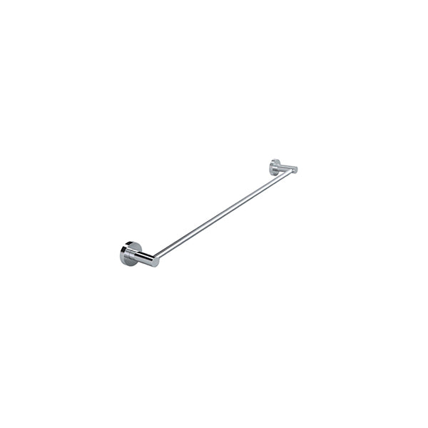 Round Single Towel Rail 600mm, Polished Chrome