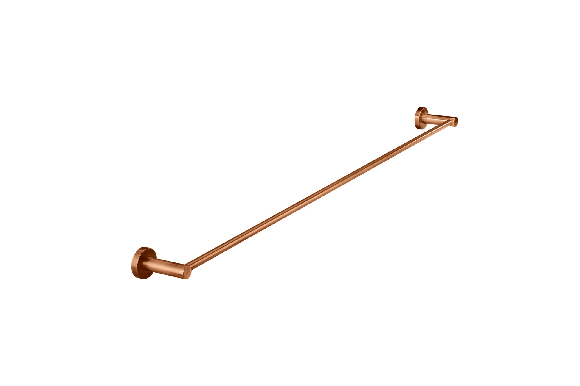 Round Single Towel Rail 600mm, Lustre Bronze