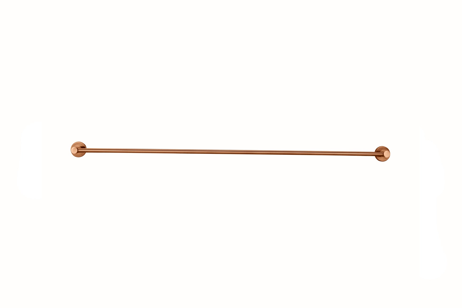 Round Single Towel Rail 600mm, Lustre Bronze
