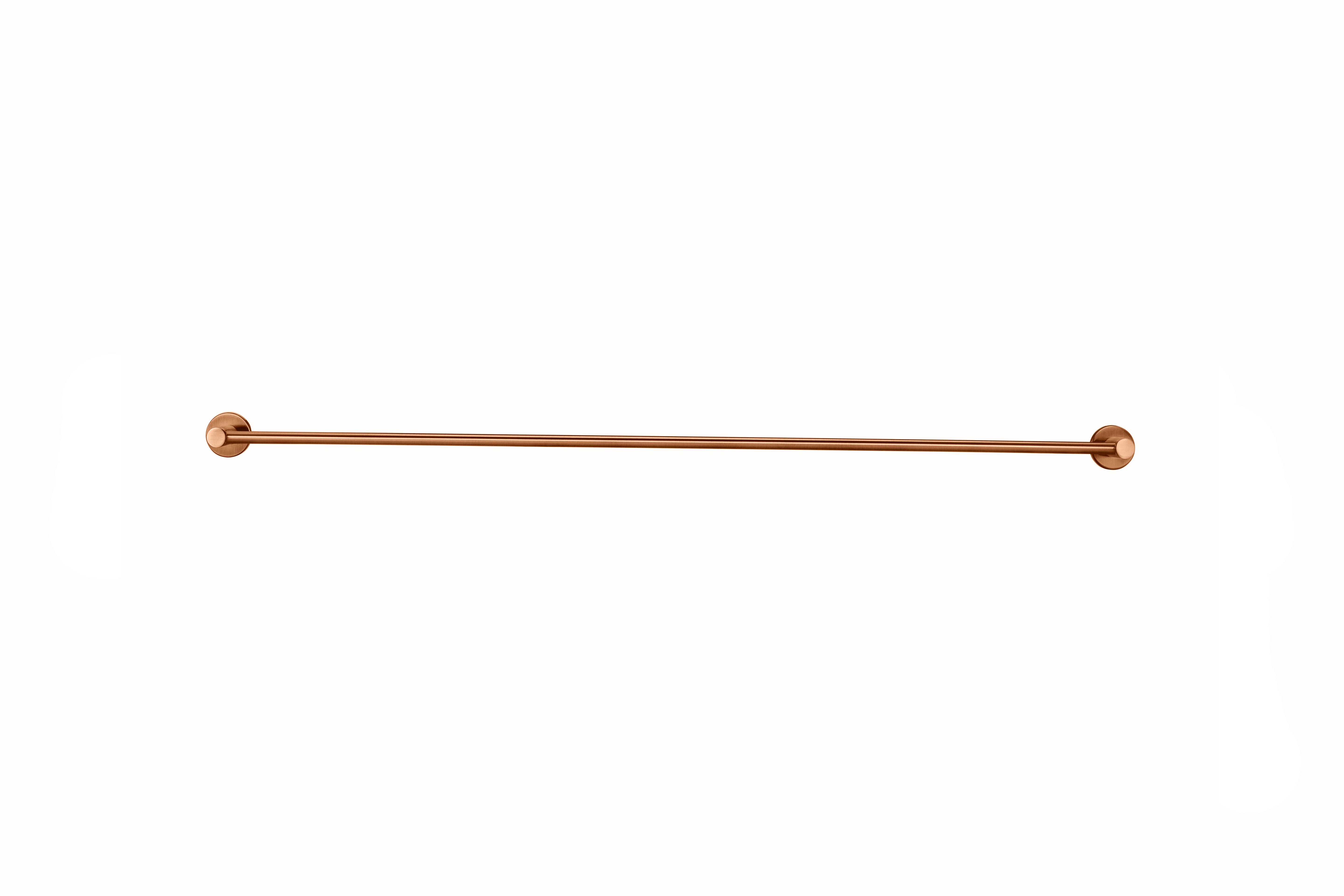 Round Single Towel Rail 600mm, Lustre Bronze