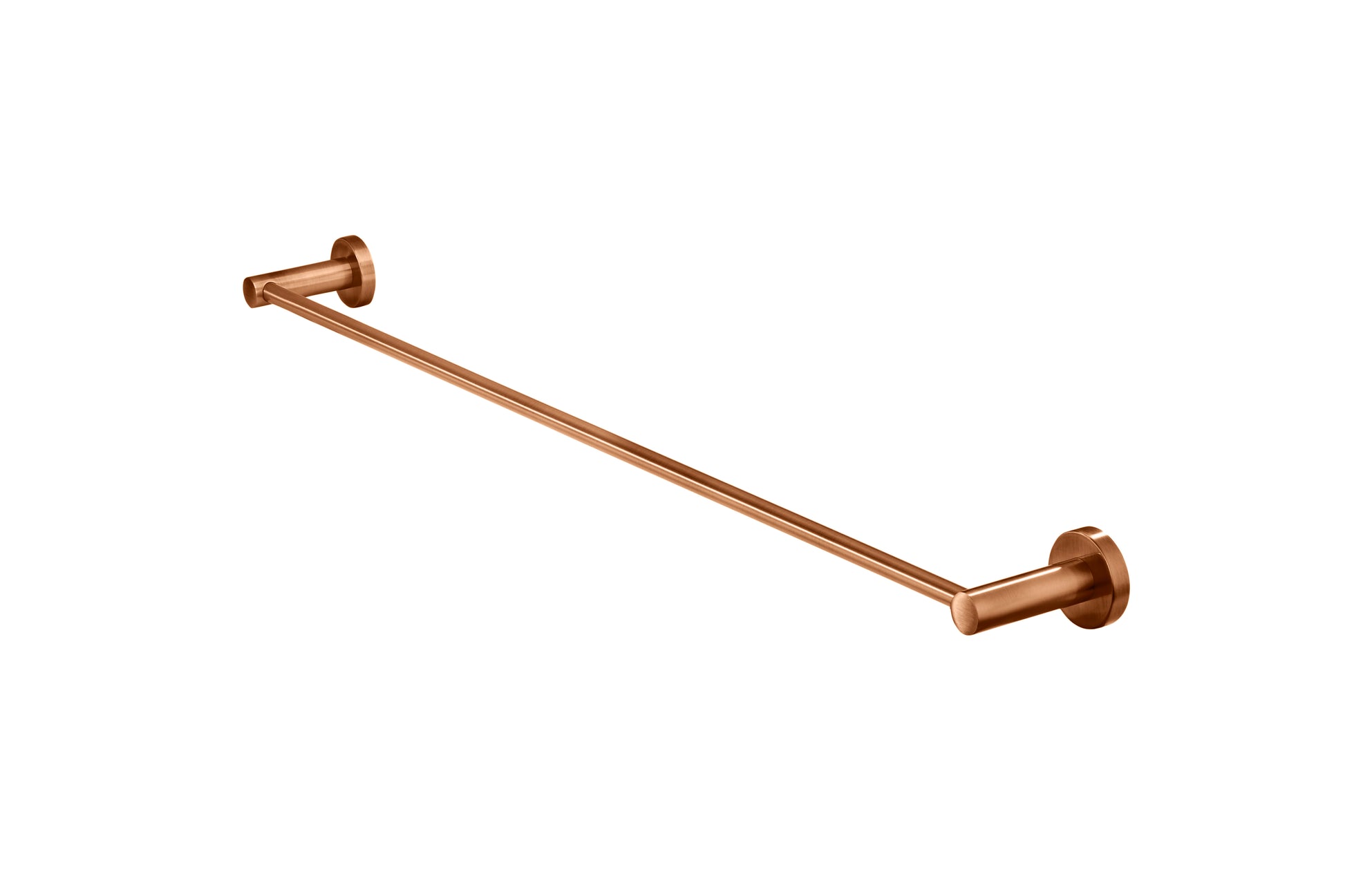 Round Single Towel Rail 600mm, Lustre Bronze