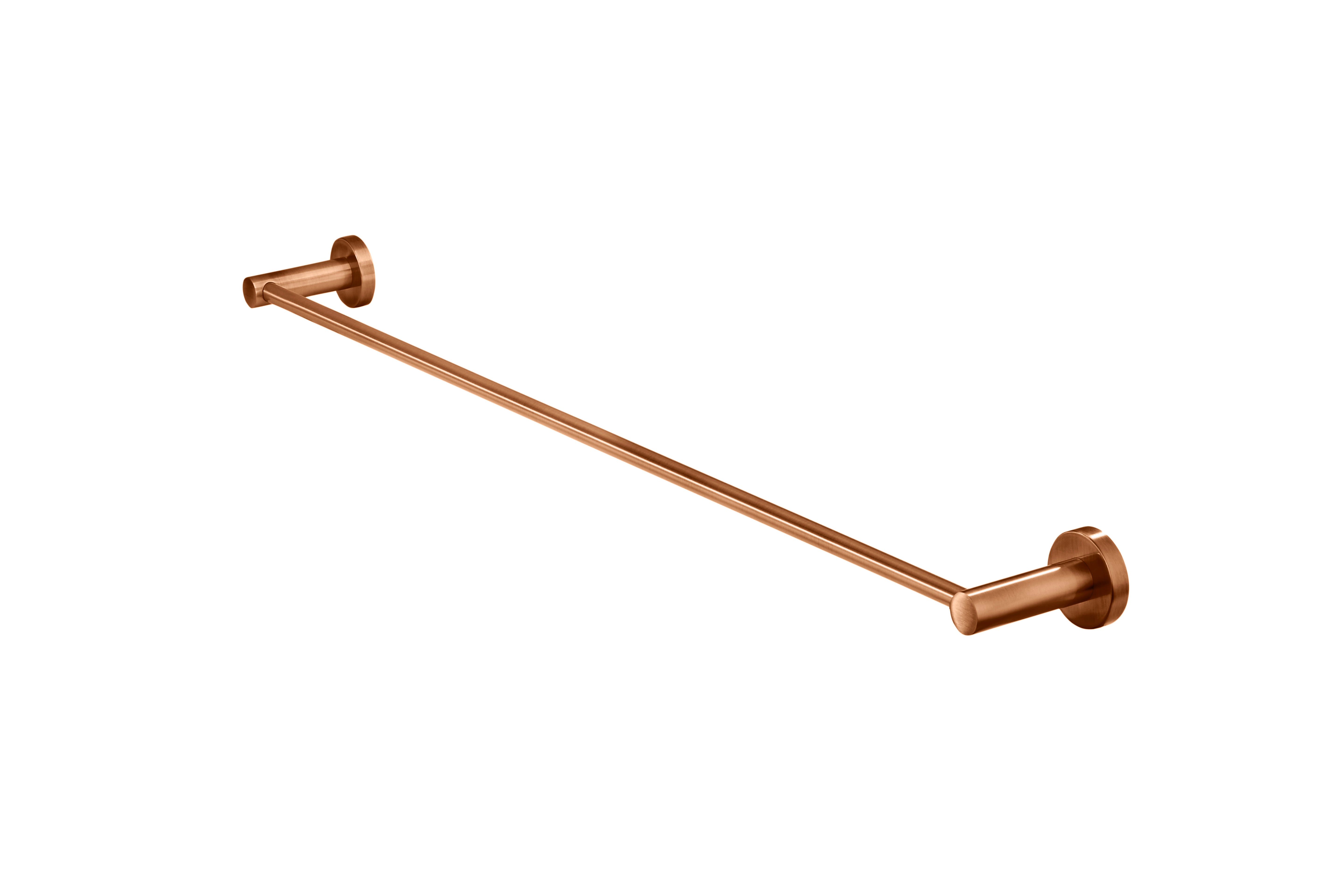 Round Single Towel Rail 600mm, Lustre Bronze