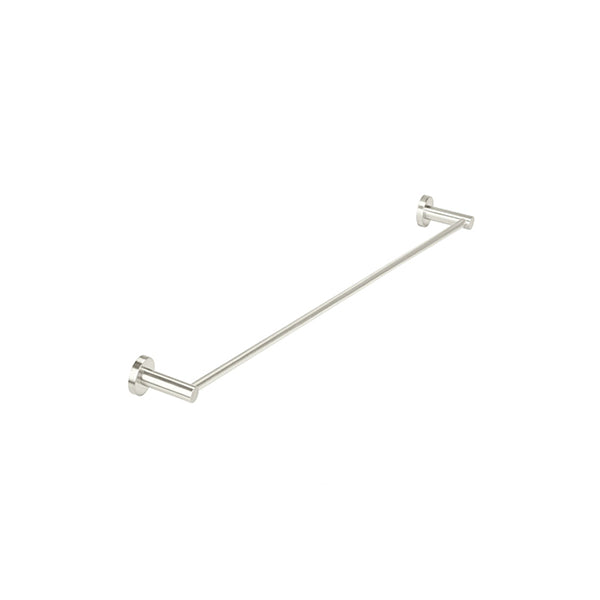 Round Single Towel Rail 900mm, Brushed Nickel