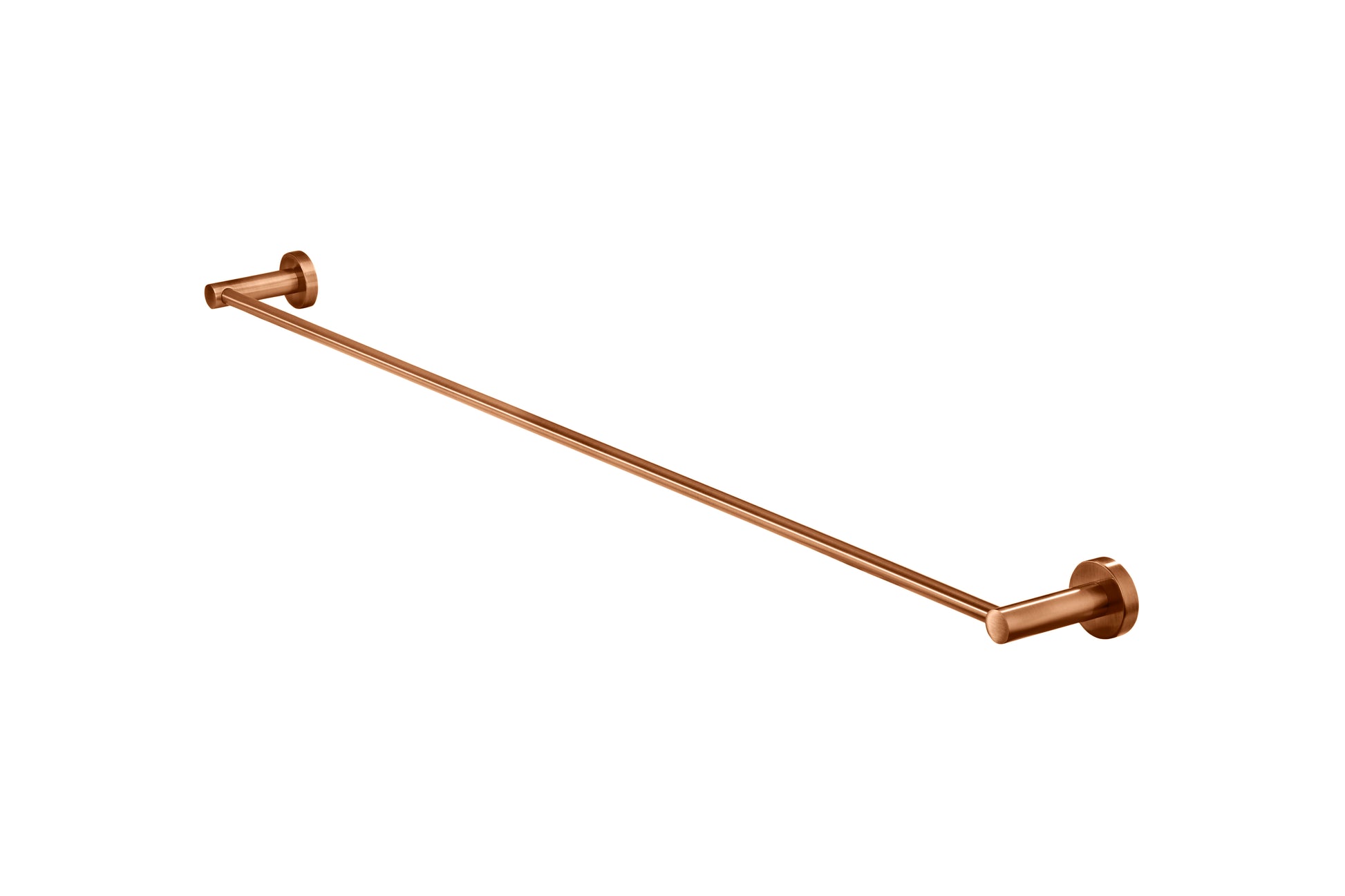 Round Single Towel Rail 900mm, Lustre Bronze