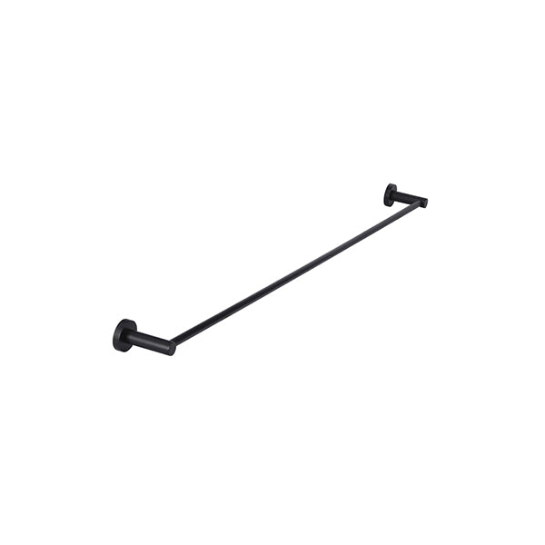 Round Single Towel Rail 900mm, Matte Black