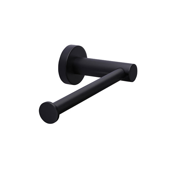 Round Toilet Roll Holder, Matte Black