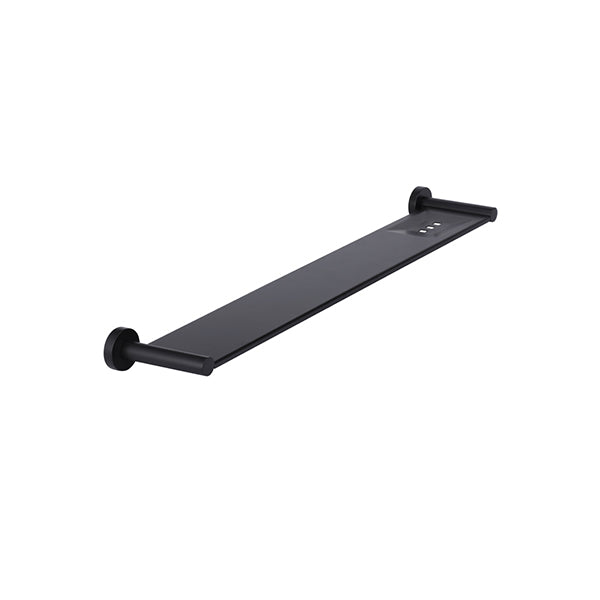 Round Bathroom Shelf, Matte Black