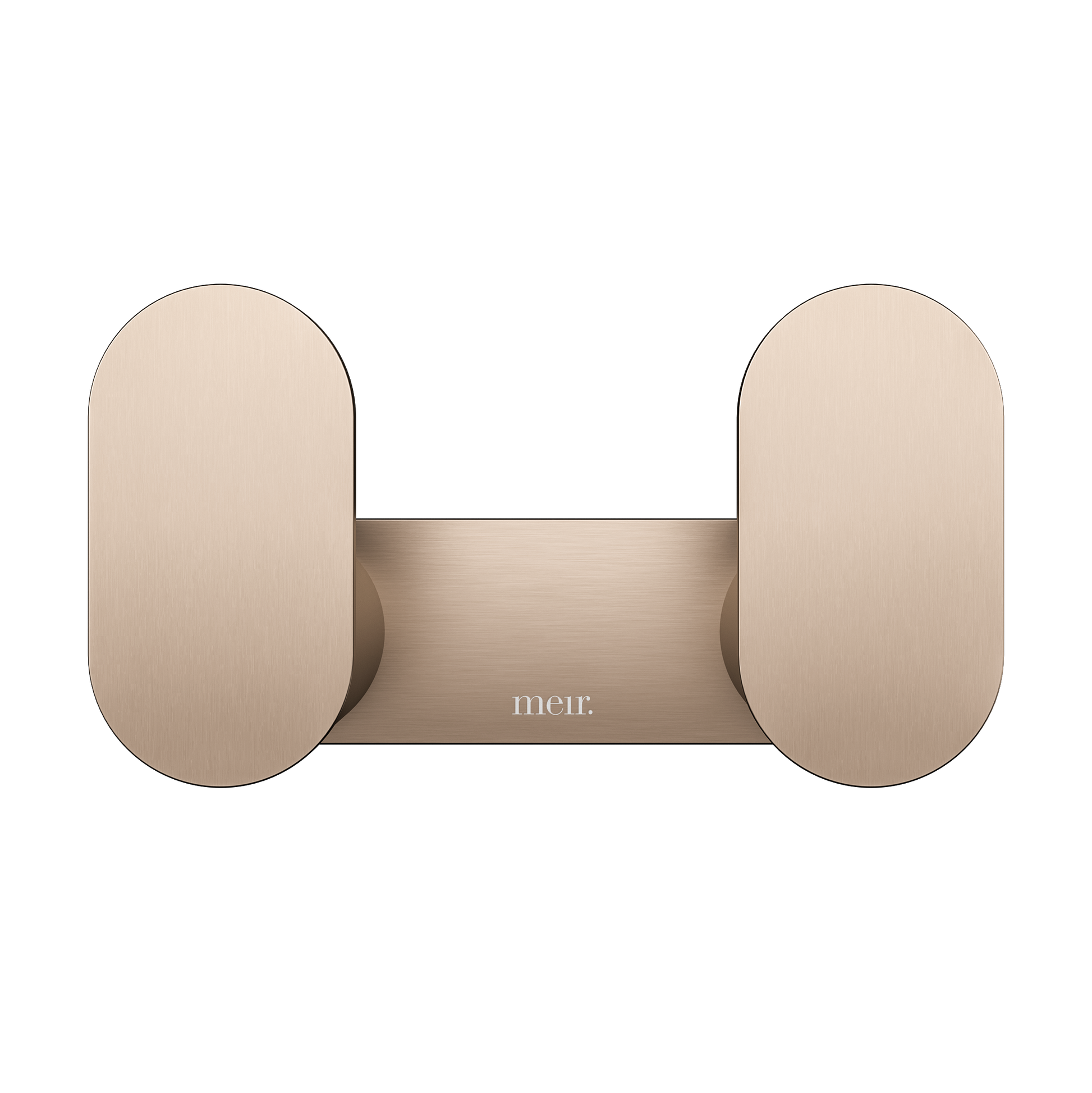 Curvae Double Robe Hook, Champagne