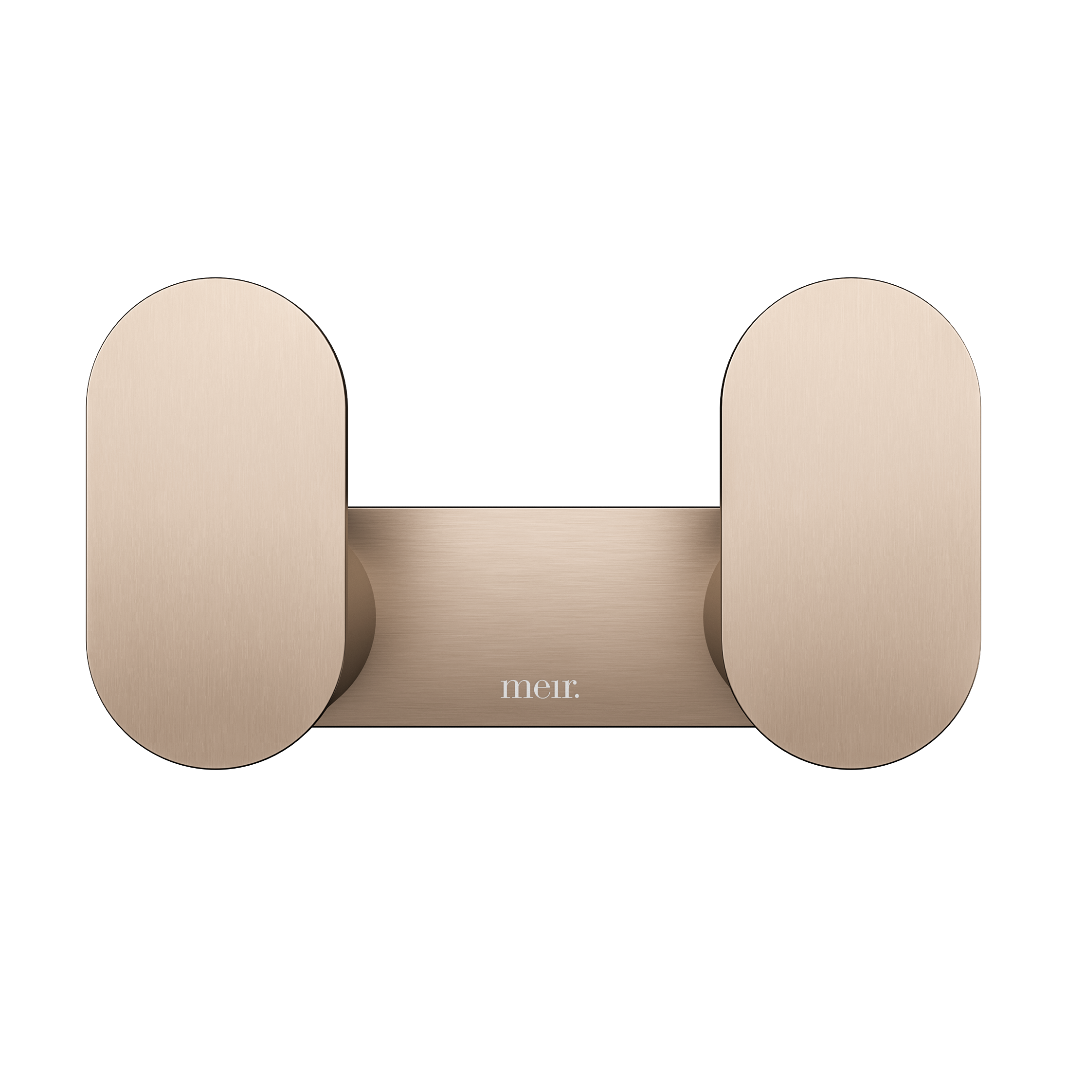 Curvae Double Robe Hook, Champagne