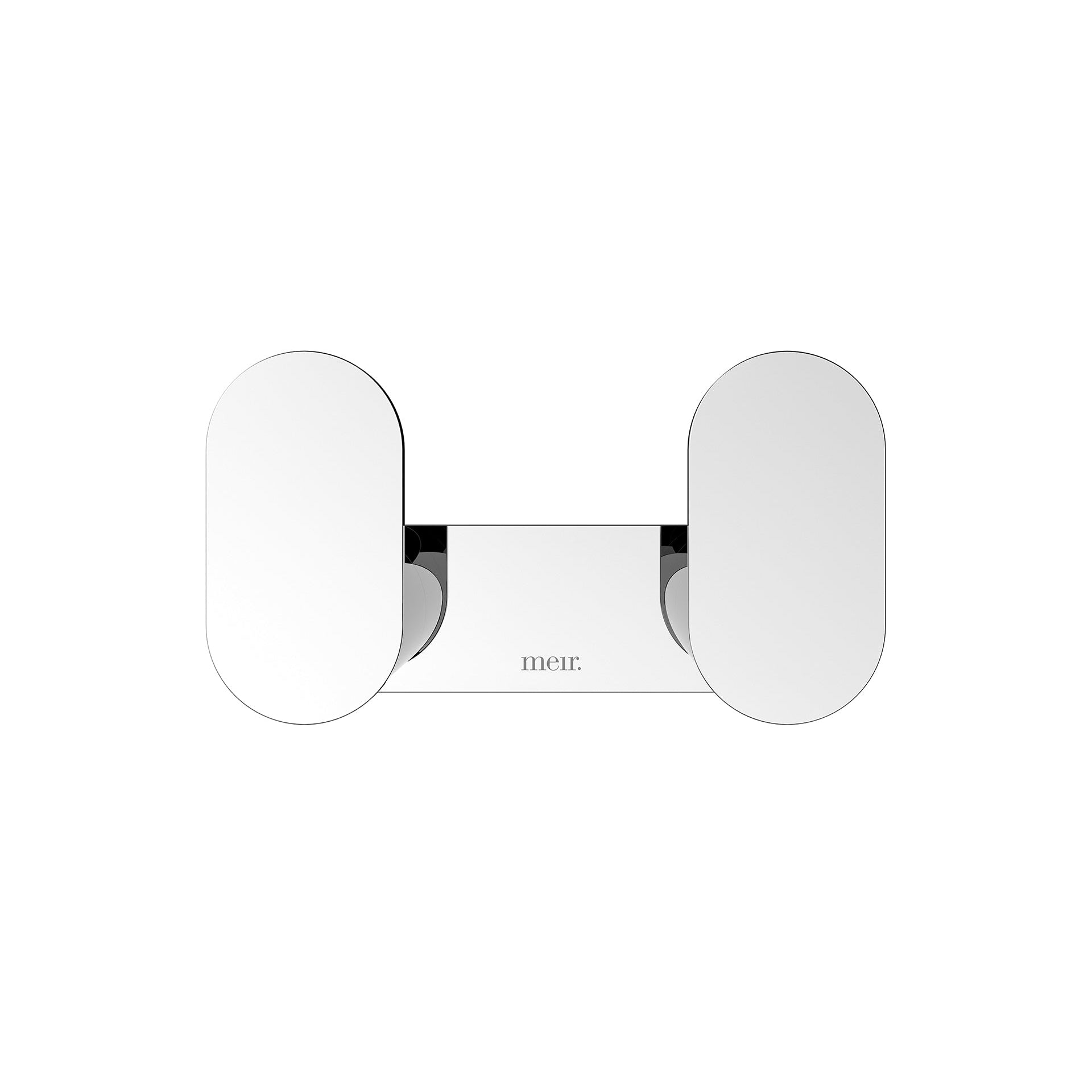 Curvae Double Robe Hook, Polished Chrome