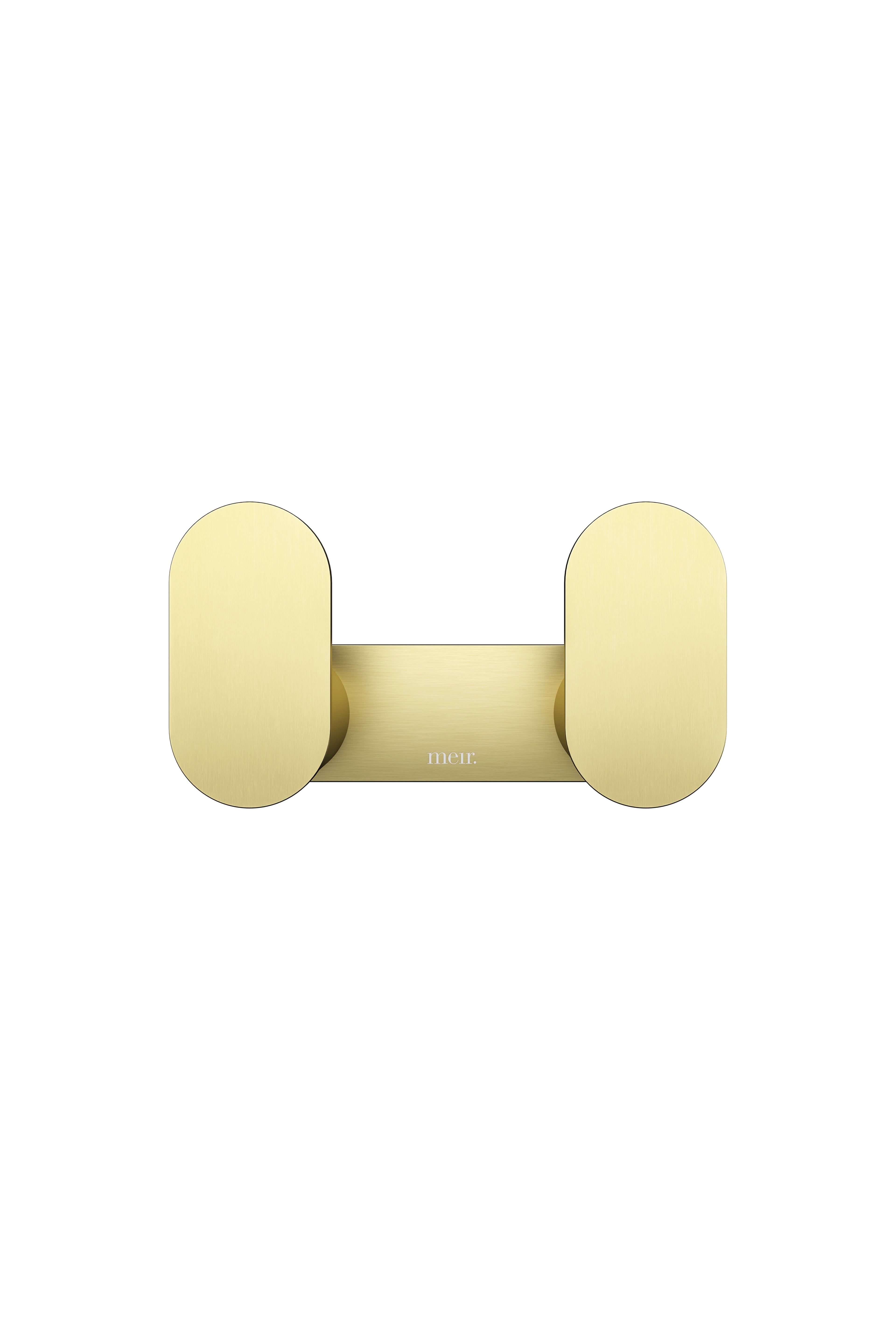 Curvae Double Robe Hook, Tiger Bronze