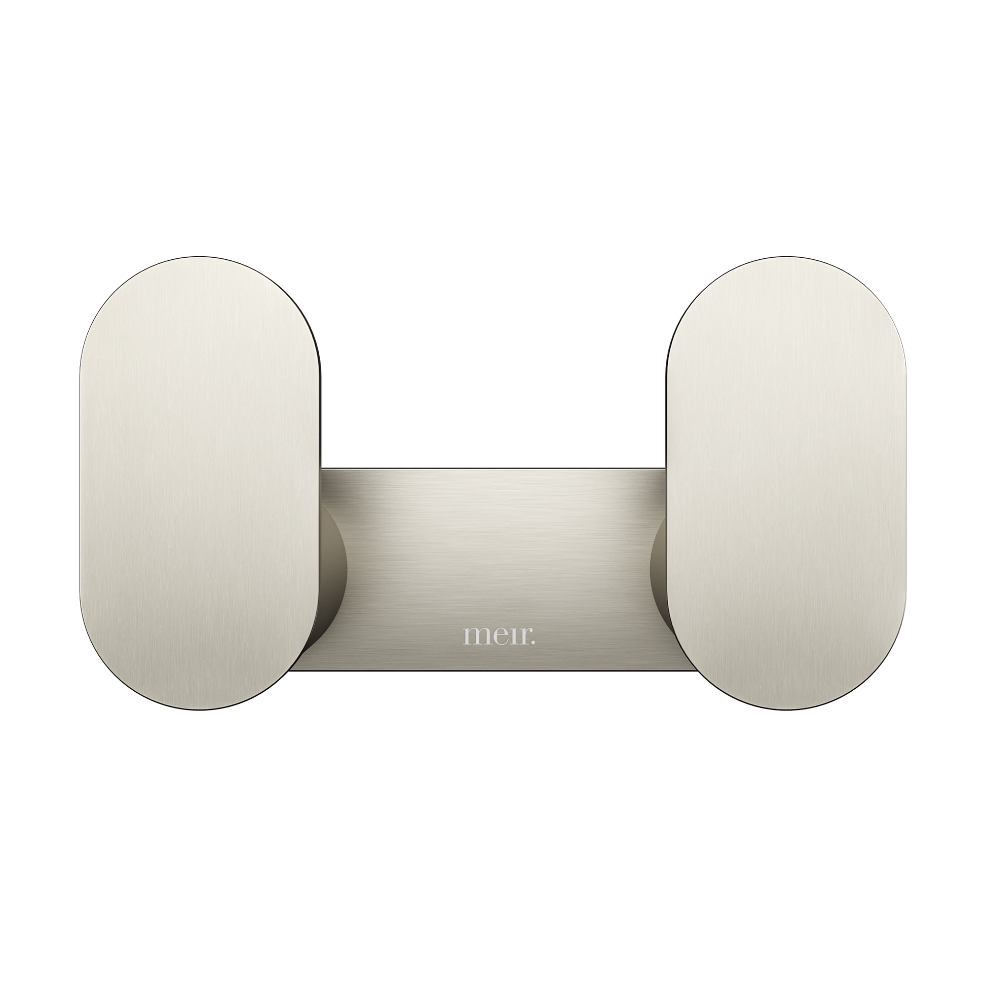 Curvae Double Robe Hook, Brushed Nickel