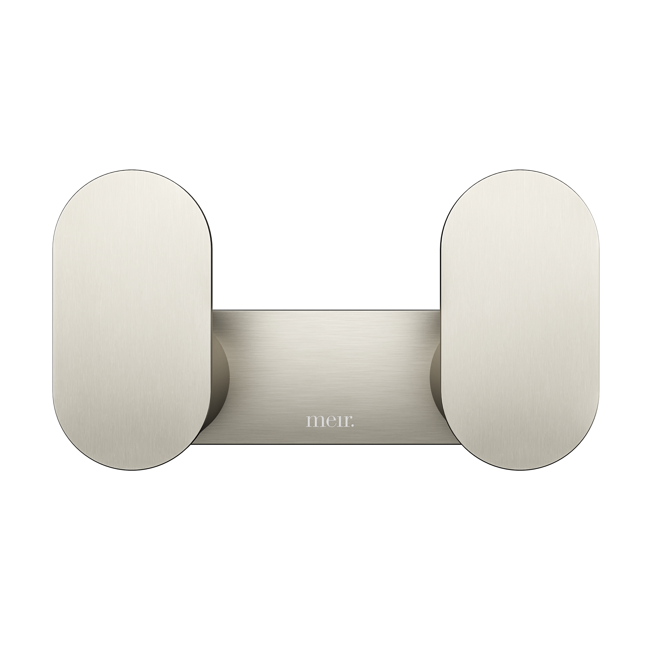 Curvae Double Robe Hook, Brushed Nickel