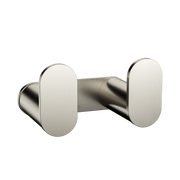 Curvae Double Robe Hook, Brushed Nickel