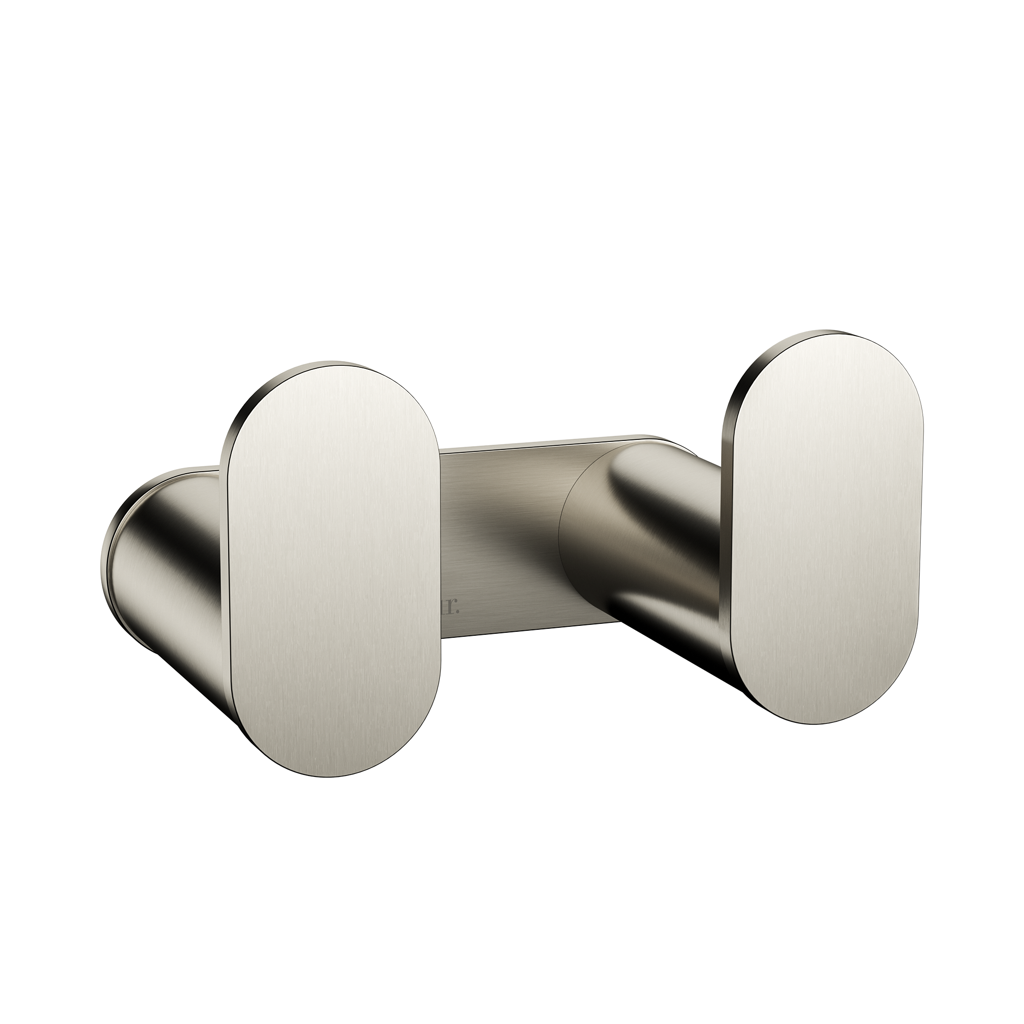 Curvae Double Robe Hook, Brushed Nickel