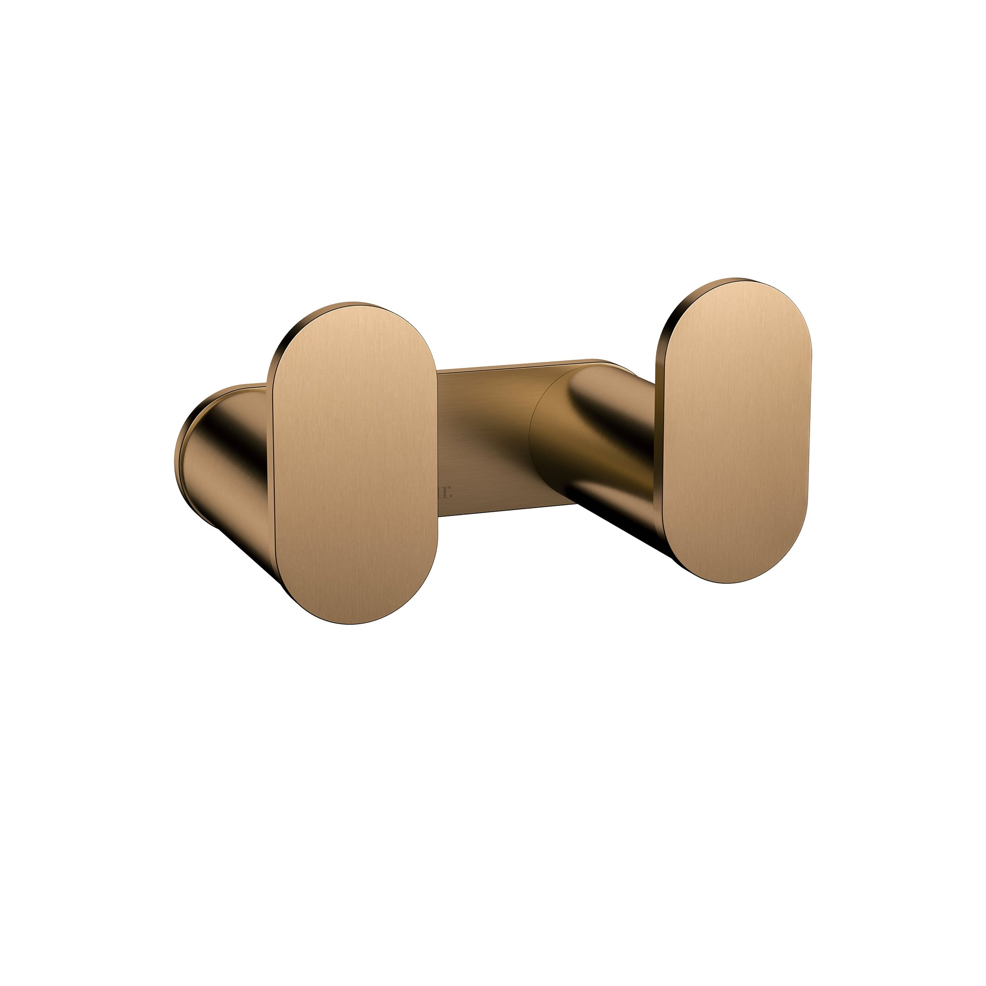 Curvae Double Robe Hook, Lustre Bronze