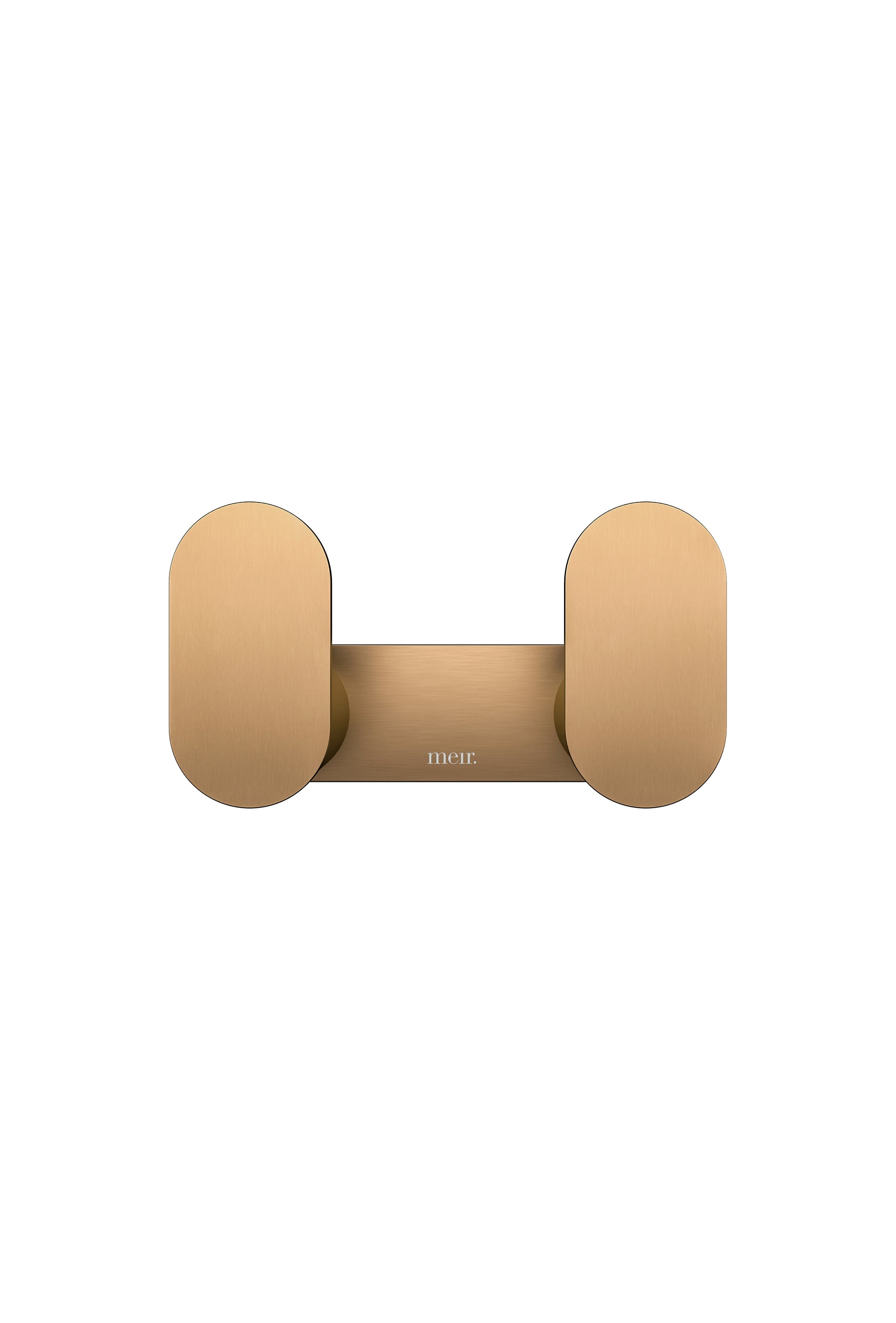 Curvae Double Robe Hook, Lustre Bronze