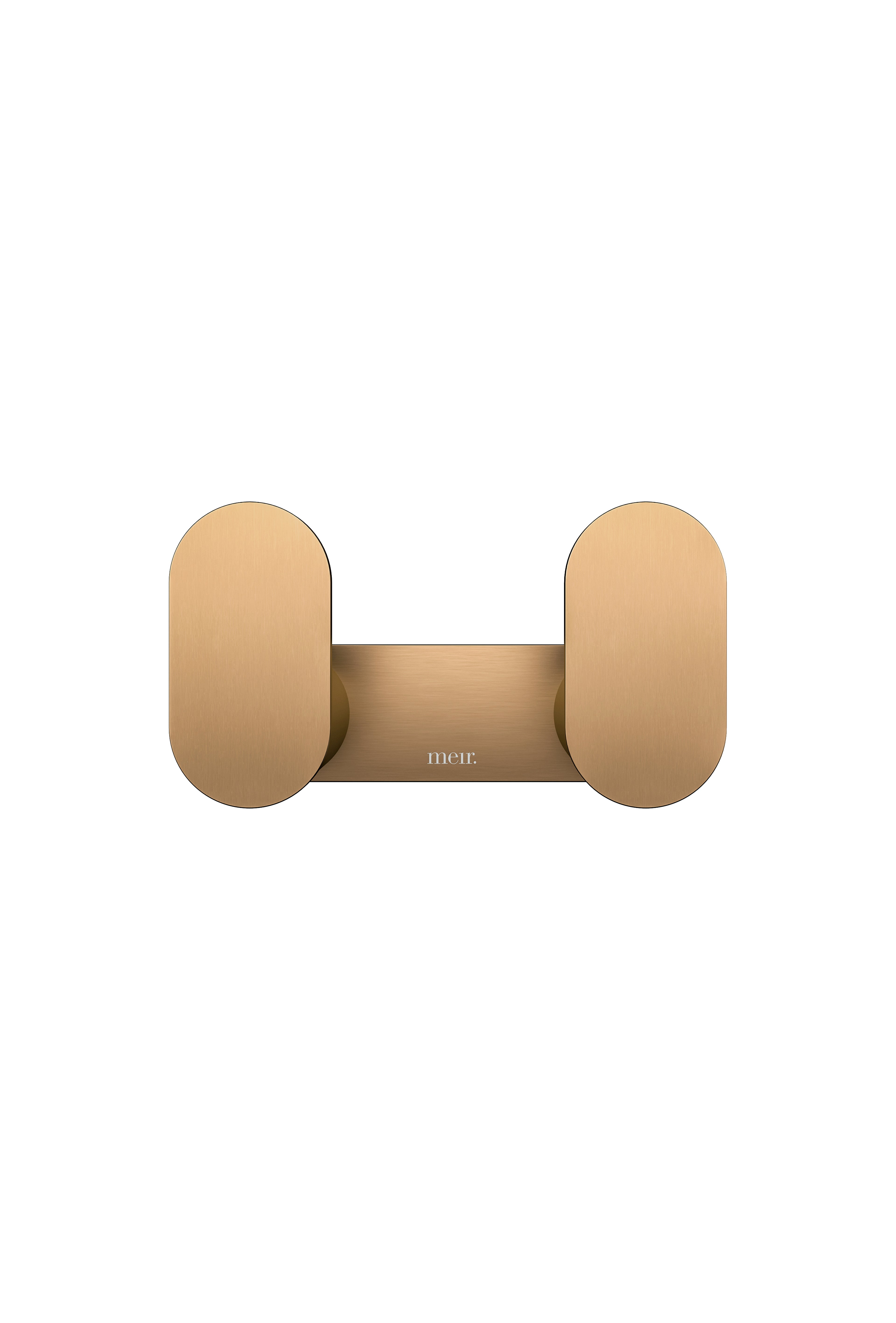 Curvae Double Robe Hook, Lustre Bronze