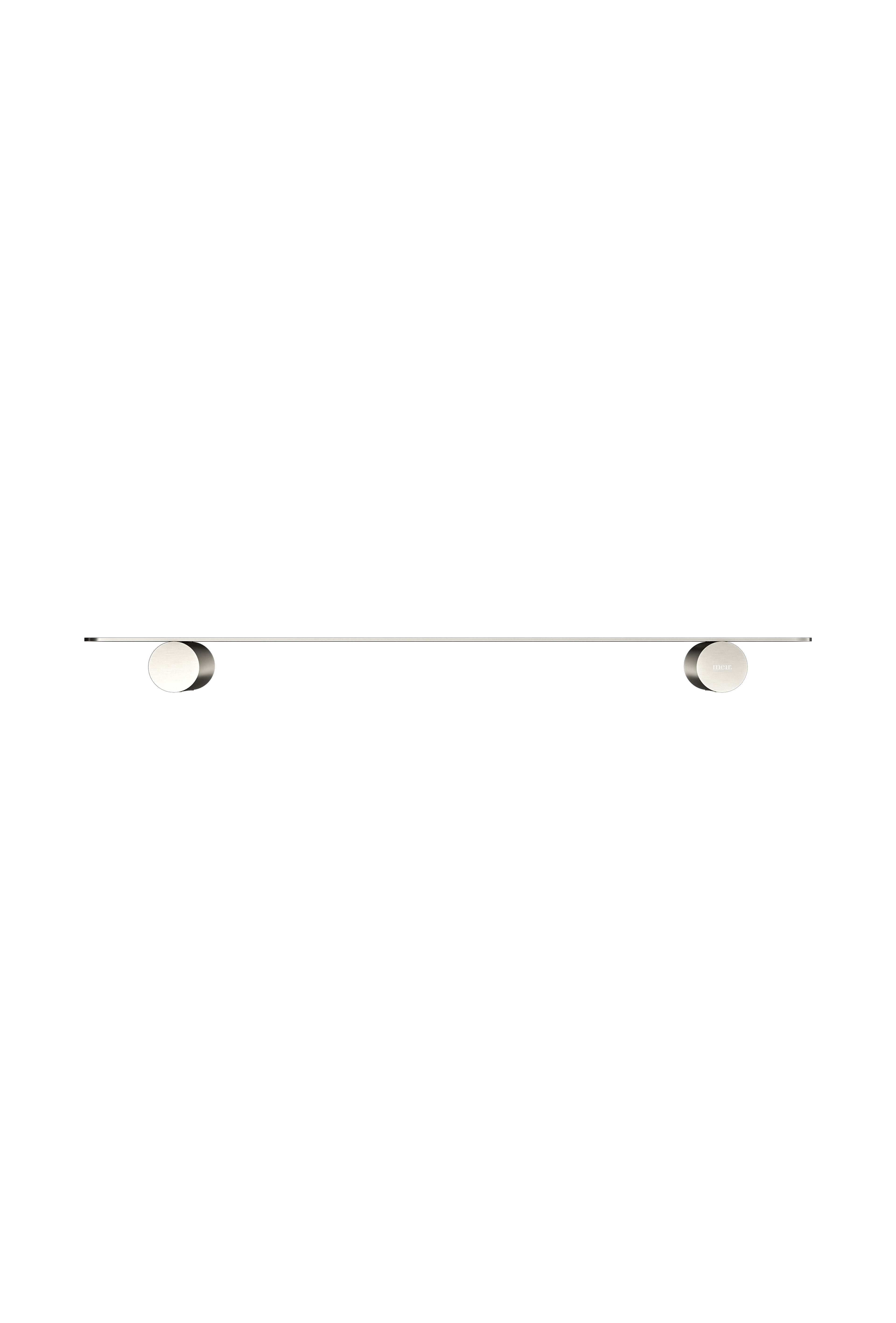 Curvae Shower Shelf 400mm, Brushed Nickel