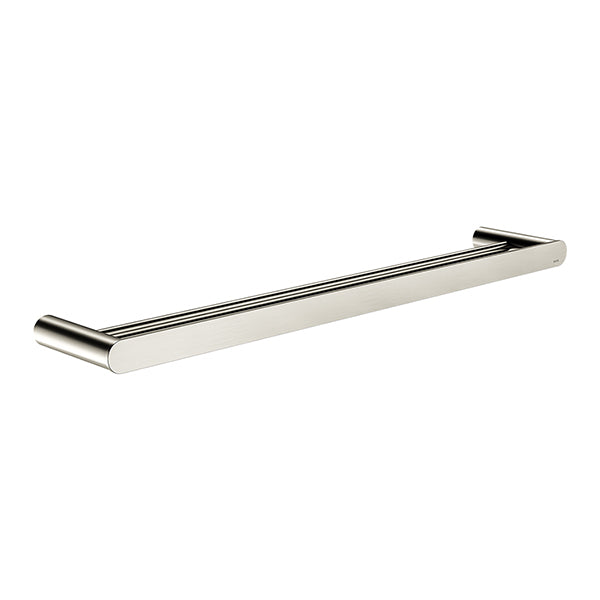 Curvae Double Towel Rail 600mm, Brushed Nickel