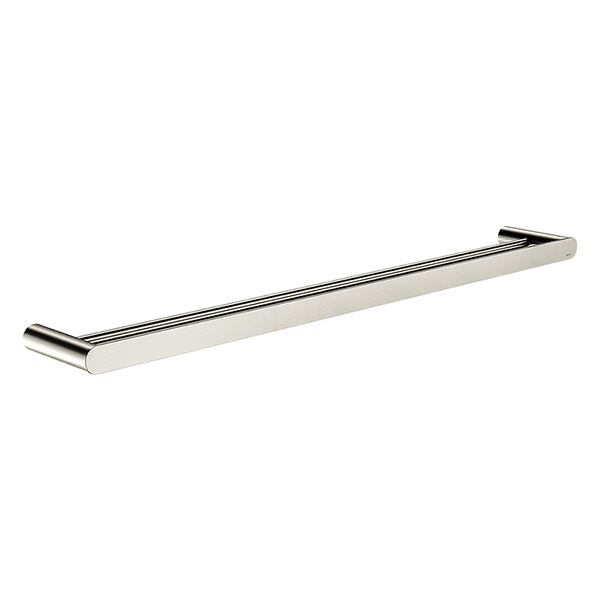 Curvae Double Towel Rail 800mm, Brushed Nickel