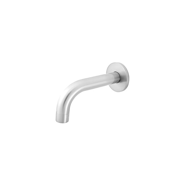 Universal Round Curved Spout 130mm, Polished Chrome