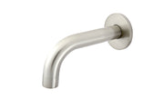 Round Curved Spout 130mm, Brushed Nickel