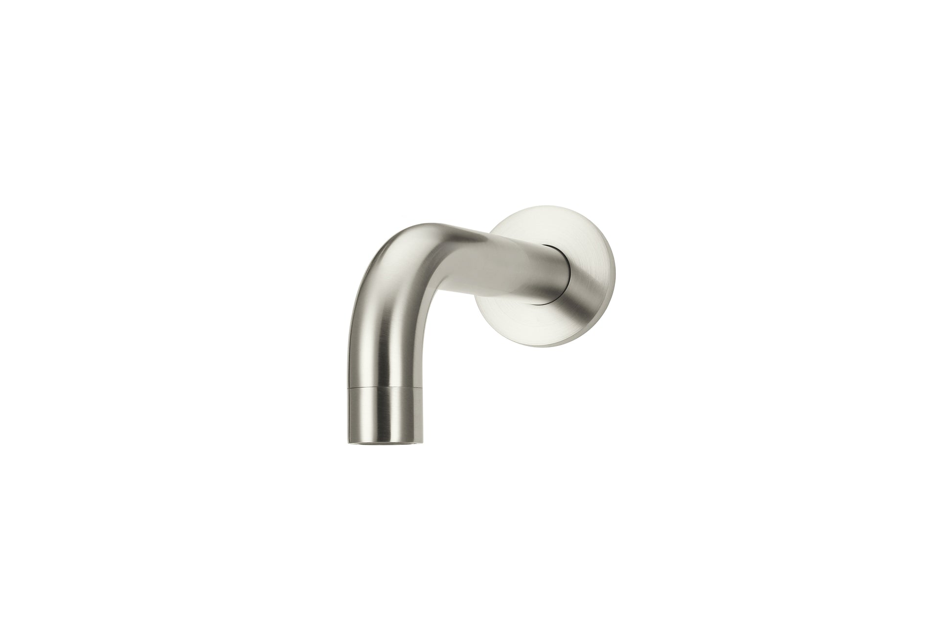 Round Curved Spout 130mm, Brushed Nickel