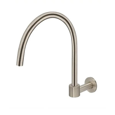 Meir Round High-Rise Swivel Wall Spout, Champagne