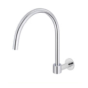 Round High-Rise Swivel Wall Spout, Polished Chrome