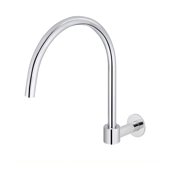 Round High-Rise Swivel Wall Spout, Polished Chrome