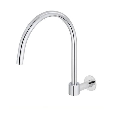 Meir Round High-Rise Swivel Wall Spout, Polished Chrome