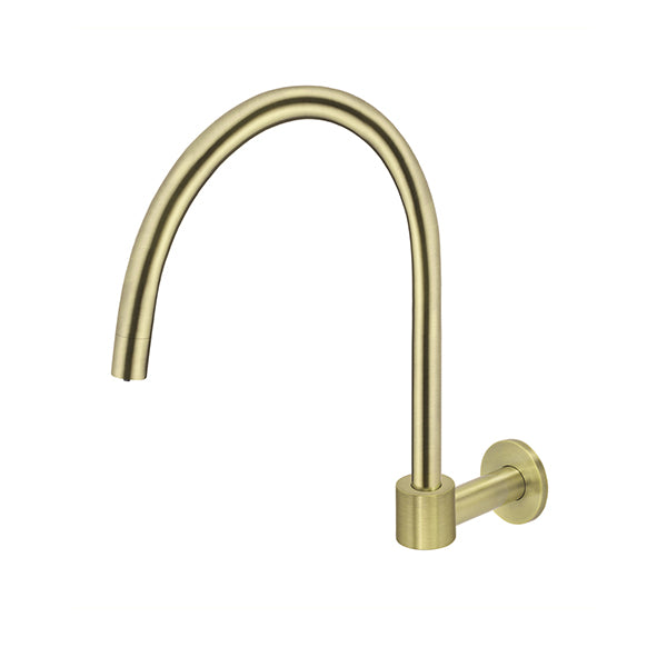 Round High-Rise Swivel Wall Spout, Tiger Bronze