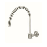 Round High-Rise Swivel Wall Spout, Brushed Nickel