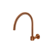 Round High-Rise Swivel Wall Spout, Lustre Bronze