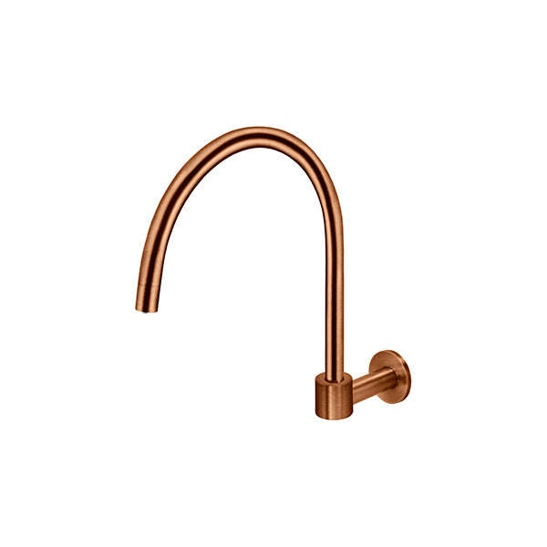 Round High-Rise Swivel Wall Spout, Lustre Bronze