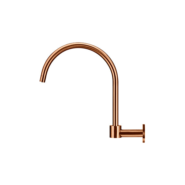 Round High-Rise Swivel Wall Spout, Lustre Bronze