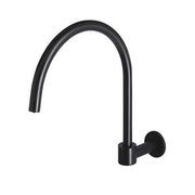 Round High-Rise Swivel Wall Spout, Matte Black