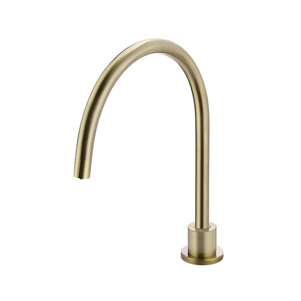 Round High-Rise Swivel Hob Spout, Tiger Bronze