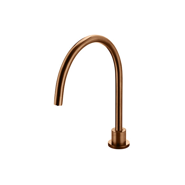 Round High-Rise Swivel Hob Spout, Lustre Bronze