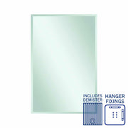 Thermogroup Montana Rectangle 25mm Bevel Edge Mirror - 1200x800mm with Hangers and Demister