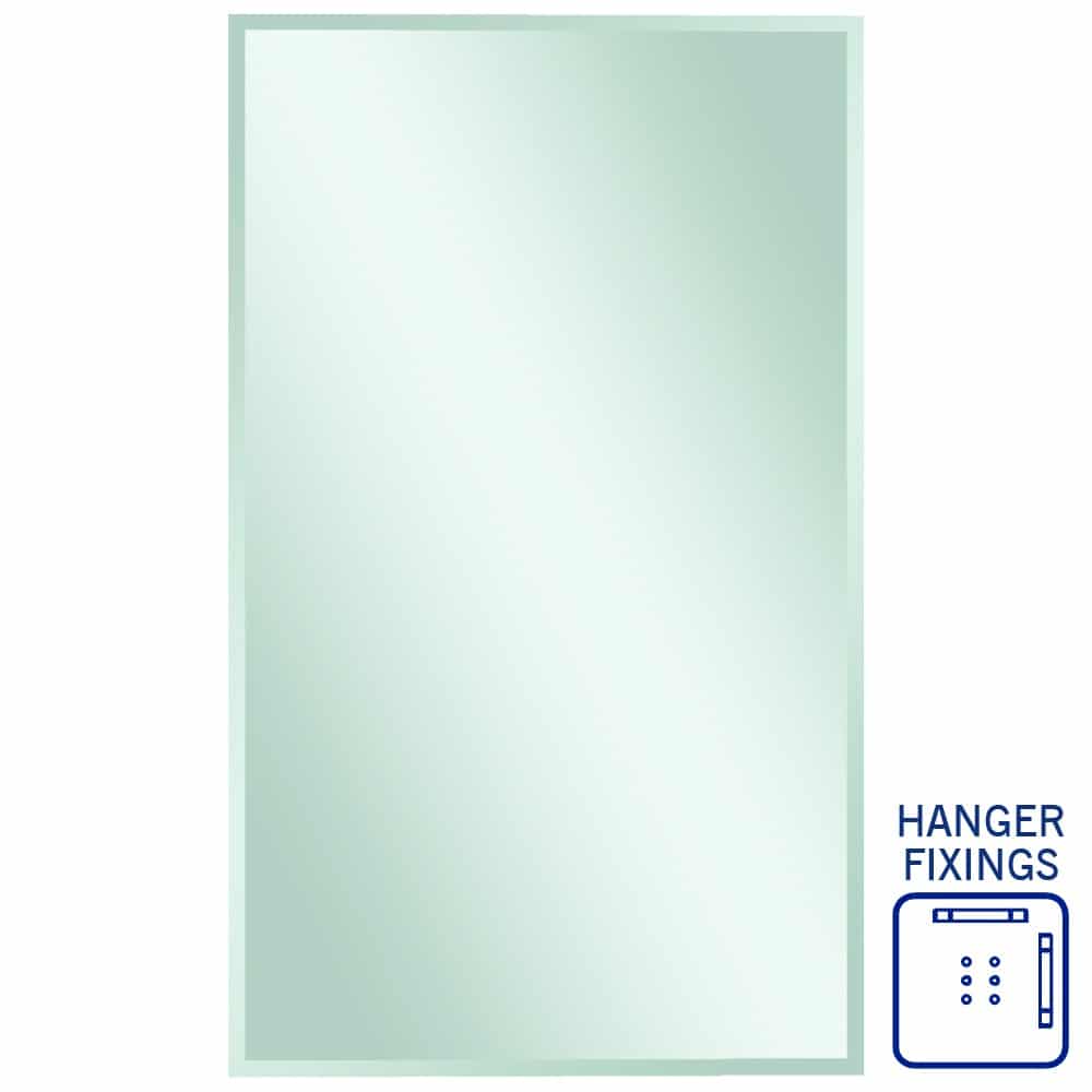 Thermogroup Montana Rectangle 25mm Bevel Edge Mirror - 1500x900mm with Hangers