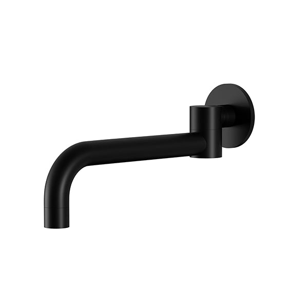 Round Swivel Wall Spout, Matte Black
