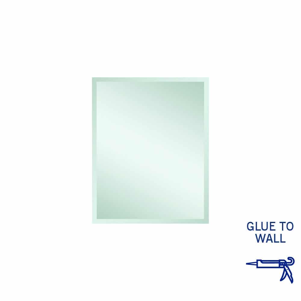 Thermogroup Montana Rectangle 25mm Bevel Edge Mirror - 600x750mm Glue-to-Wall