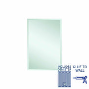 Thermogroup Montana Rectangle 25mm Bevel Edge Mirror - 600x900mm Glue-to-Wall and Demister