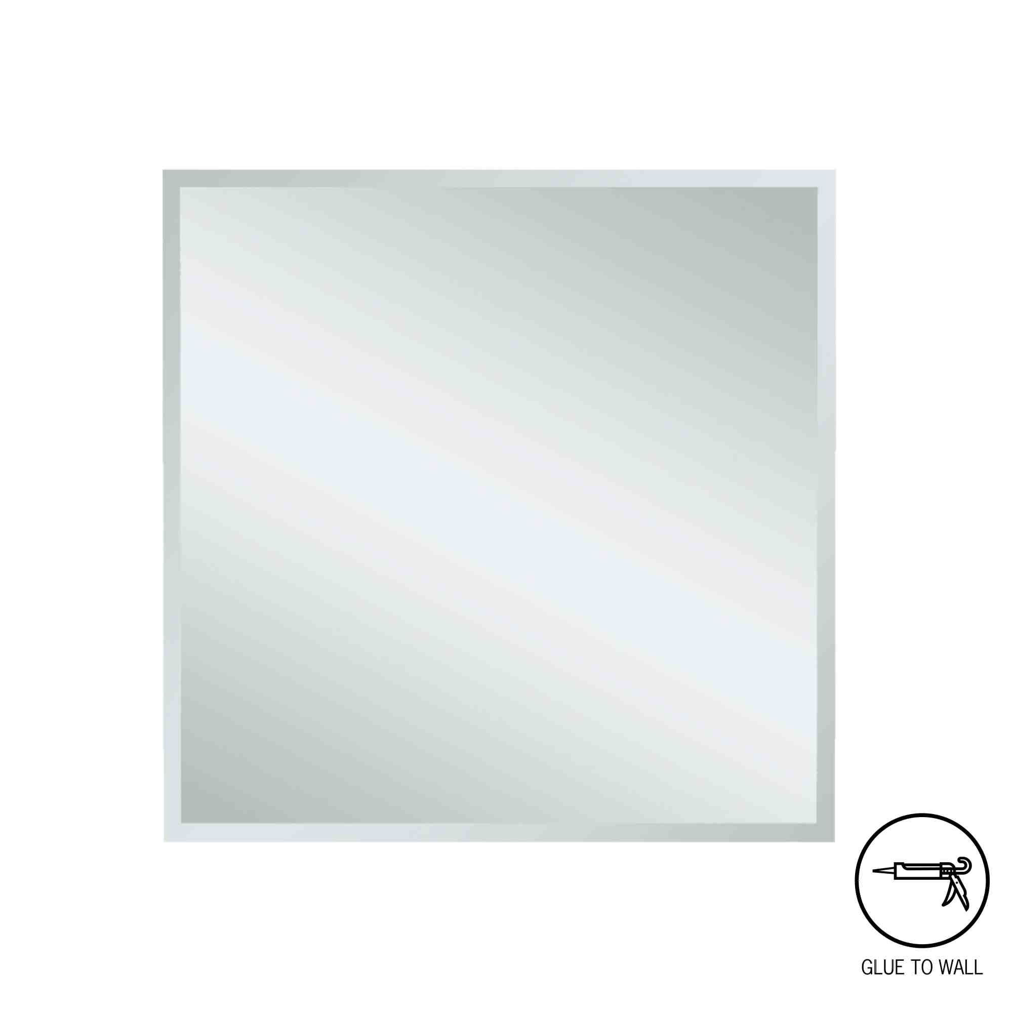 Thermogroup Montana Square 25mm Bevel Edge Mirror - 750x750mm Glue-to-Wall