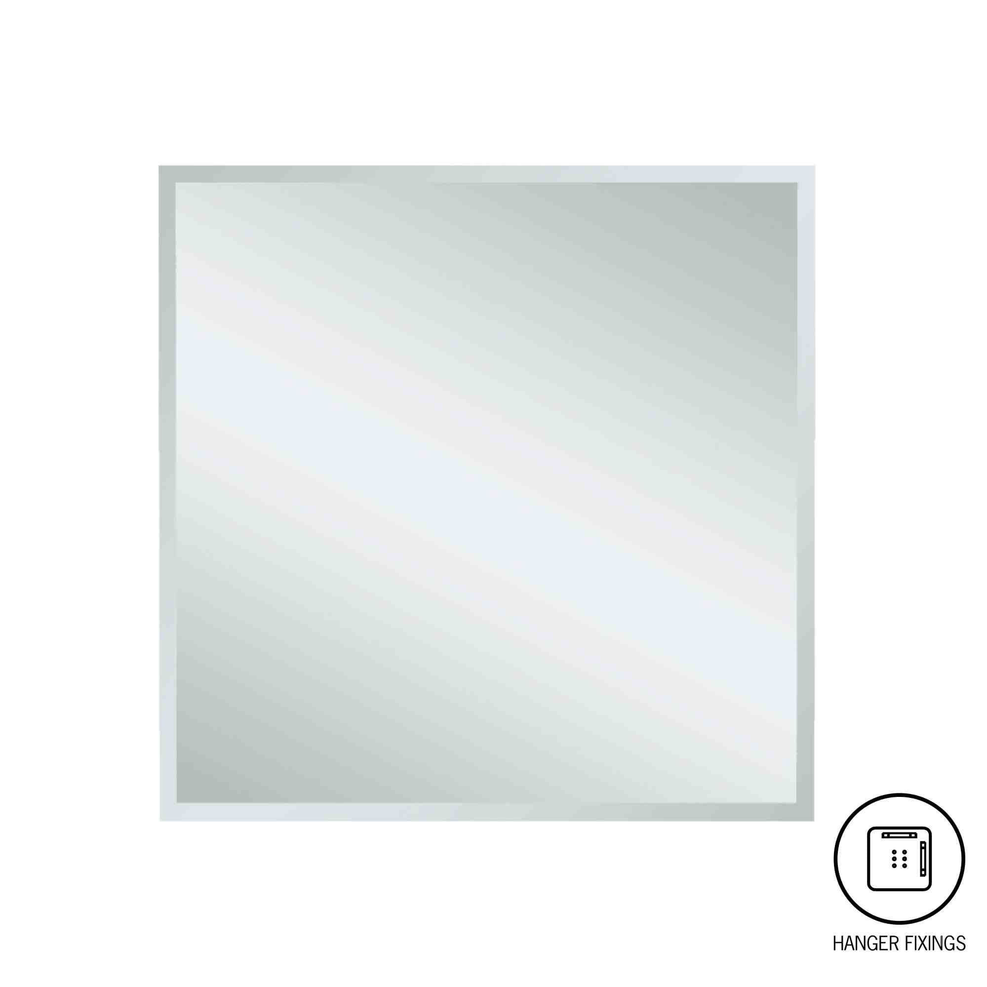 Thermogroup Montana Square 25mm Bevel Edge Mirror - 750x750mm with Hangers
