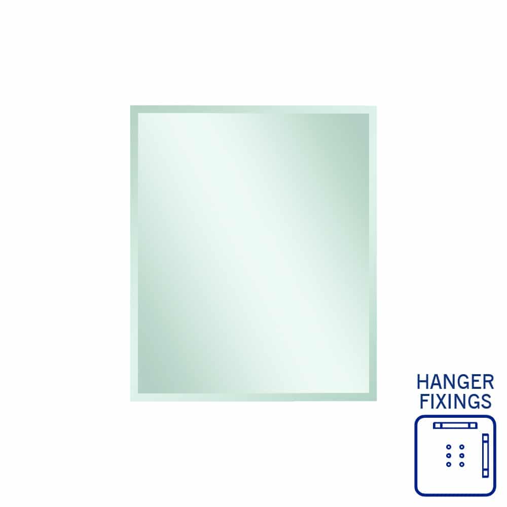 Thermogroup Montana Rectangle 25mm Bevel Edge Mirror - 900x750mm with Hangers