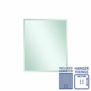 Thermogroup Montana Rectangle 25mm Bevel Edge Mirror - 900x750mm with Hangers and Demister